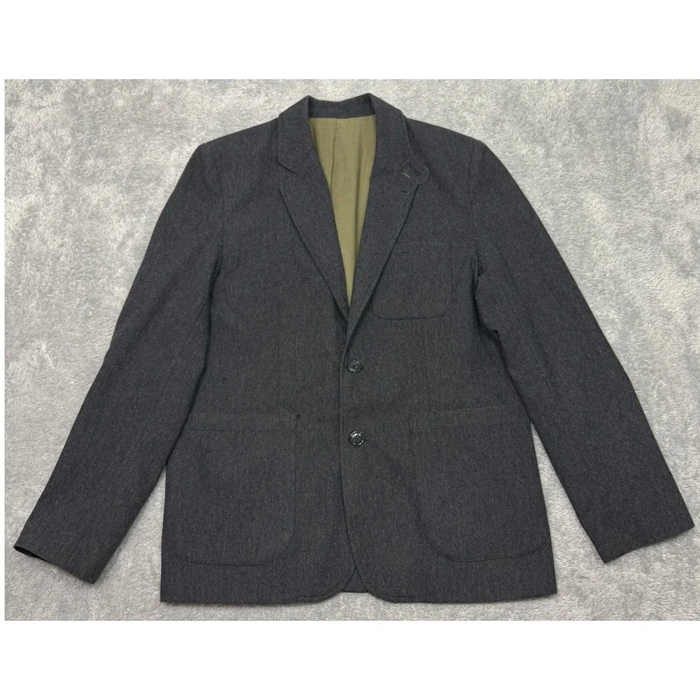 Penny Stock Blazer Mens Medium Gray The Penny Blazer Wool Blend Two Button Coat